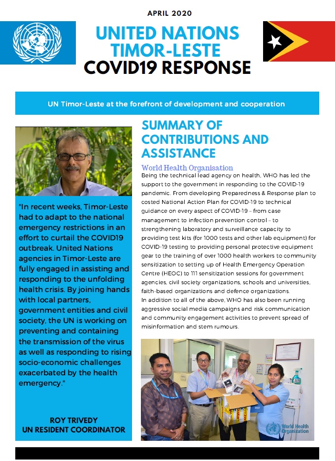  Joint COVID19 Response Newsletter April 2020