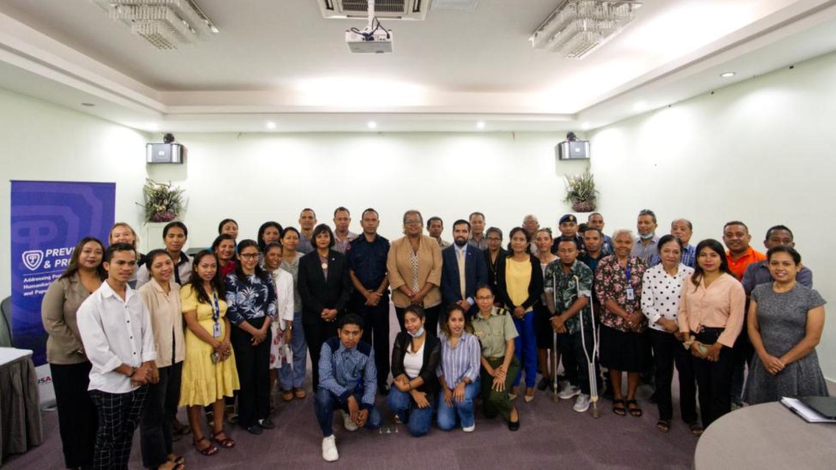 IOM, Civil Protection Authority, humanitarian actors conducted a validation workshop on Timor-Leste’s Protection Risks Procedures in Emergencies. © IOM Maulana Iberahim/2023