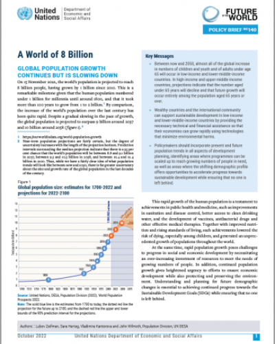 Global population growth continues but is slowing down