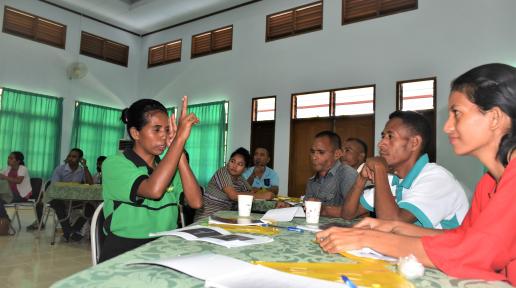 People with disability attending Gender Responsive Budgeting training in Dili, Timor-Leste. Photo: UN Women/Helio Miguel